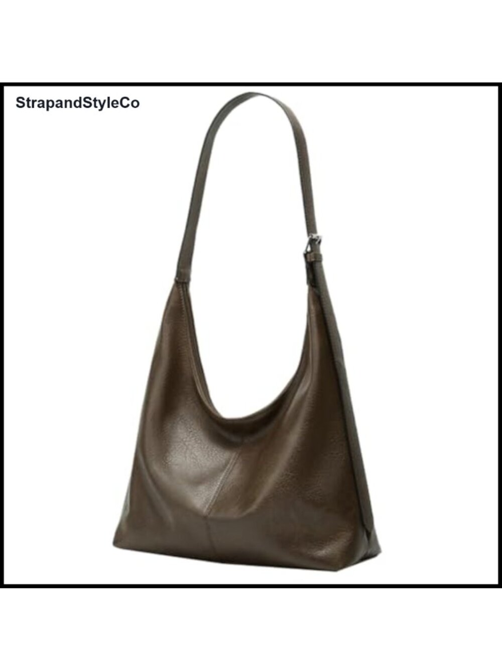 Slouchy Vegan Leather Tote Shoulder Crossbody Bag Hobo Purse